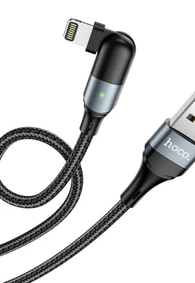 HOCO kabel USB do iPhone Lightning 8-pin Orbit  2,4A U100 czarny