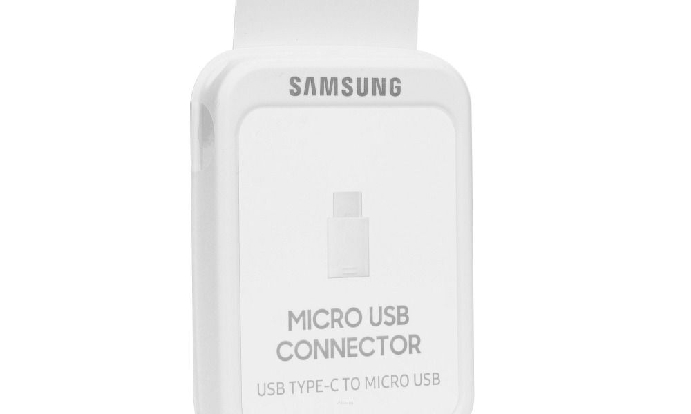 Oryginalny Adapter Samsung EE-GN930BWEGWW USB typ C - Micro USB biały blister