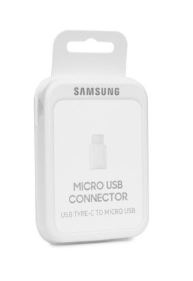 Oryginalny Adapter Samsung EE-GN930BWEGWW USB typ C - Micro USB biały blister