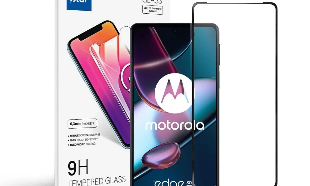 Szkło hartowane Blue Star 5D - do Motorola Edge 30 Pro - czarny