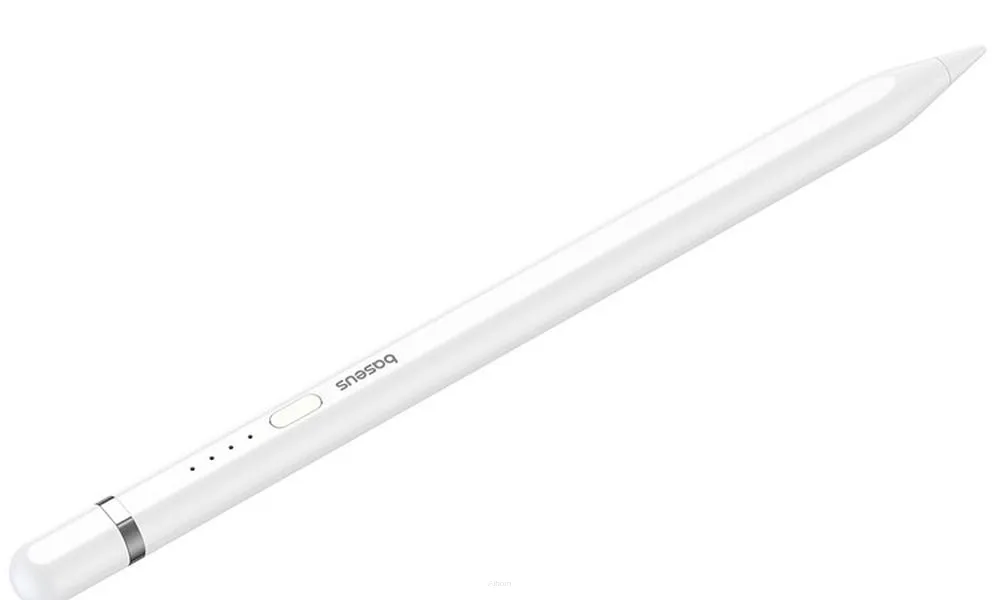 BASEUS rysik do telefonu pojemnościowy Stylus Writing 2 Lite LED (wersja aktywna + kabel USB A do Typ C) 130 mAh biały P80015806211-01/BS-PS027