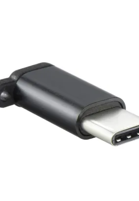 Adapter ładowarki Micro USB do Typ C [PA30] zawieszka czarna
