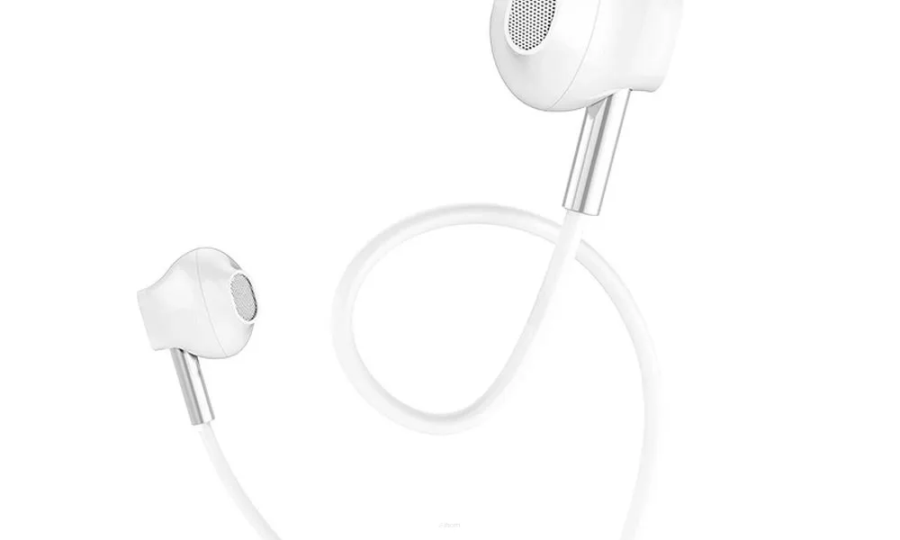 HOCO zestaw słuchawkowy / słuchawki jack 3,5mm z mikrofonem M57 Sky białe