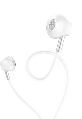 HOCO zestaw słuchawkowy / słuchawki jack 3,5mm z mikrofonem M57 Sky białe