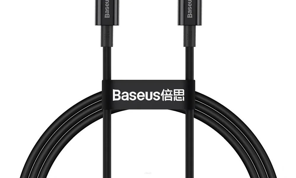 BASEUS kabel Typ C do Typ C PD100W Power Delivery Superior Series Fast Charging CATYS-B01 1 metr czarny