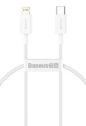 BASEUS kabel Typ C do Apple Lightning 8-pin PD20W Power Delivery Superior Series CATLYS-02 0,25m biały