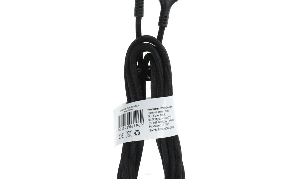 Kabel USB - Typ C 2.0 C279 2 metry czarny