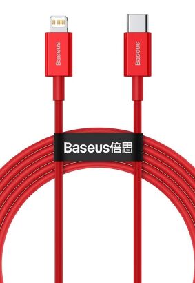 BASEUS kabel Typ C do Apple Lightning 8-pin PD20W Power Delivery Superior CATLYS-C09 2 metry czerwony