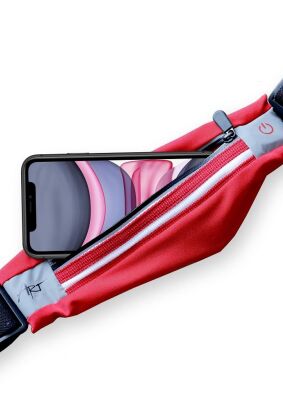 Pas sportowy z kieszenią podświetlany ART APS-01R czerwony