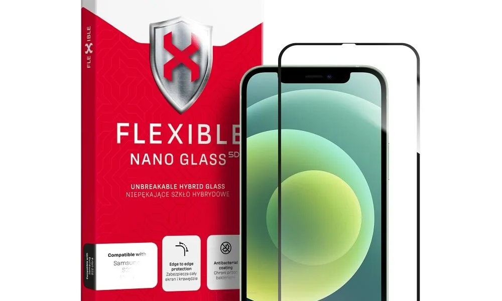 Forcell Flexible 5D - szkło hybrydowe do iPhone 12/12 Pro czarny