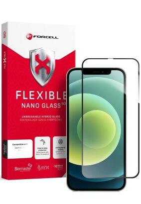 Szkło hybrydowe Forcell Flexible 5D Full Glue do iPhone 12/12 Pro 6,1" czarny