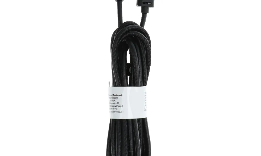 Kabel USB - Typ C 2.0 Leather C183 3 metry czarny