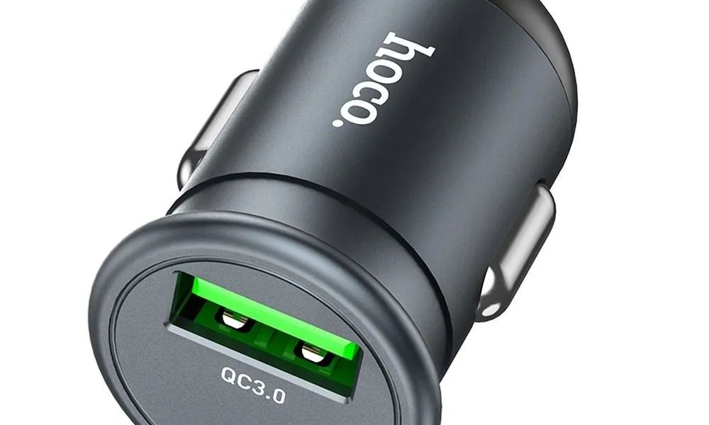 HOCO ładowarka samochodowa USB QC 3.0 18W Mighty Z43 szary