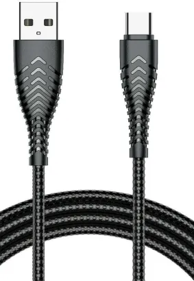 VEGER kabel USB do Typ C 2,4A 2.0 V104 1,2m czarny