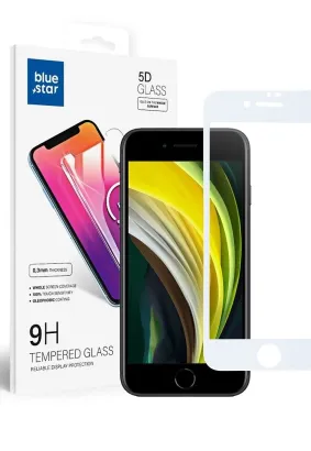 Szkło hartowane Blue Star 5D - do iPhone 7/8/SE 2020 (full glue) biały