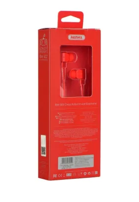 REMAX zestaw słuchawkowy / słuchawki RM-502 czerwony