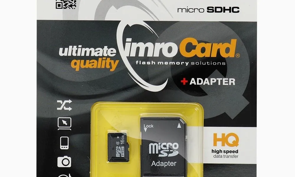 Karta Pamięci IMRO microSD 16GB z adapterem SD