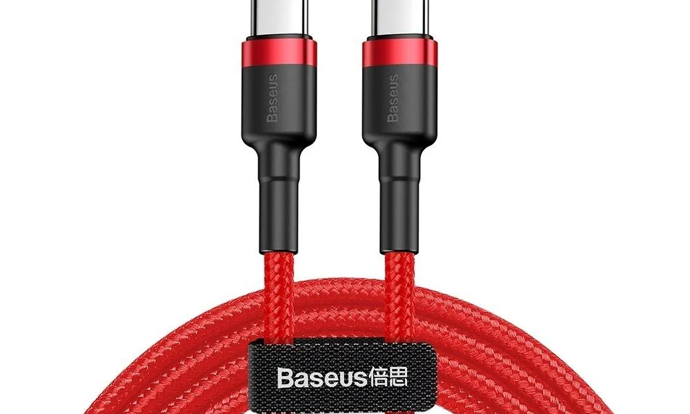 BASEUS kabel Typ C do Typ C Power Delivery PD60W 2.0 (3A 20V) Cafule CATKLF-G09 1 metr czerwony
