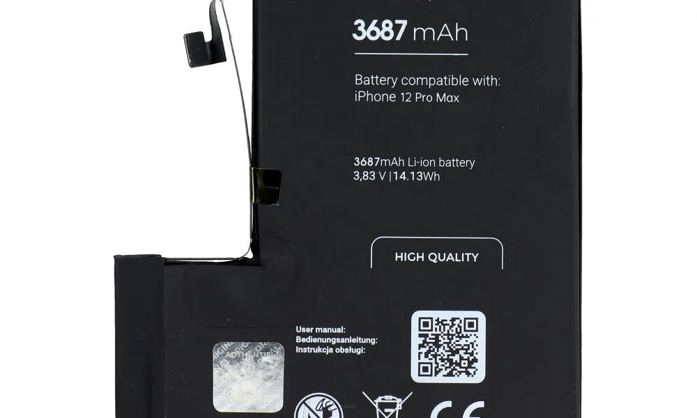 Bateria do Iphone 12 PRO MAX 3687 mAh  Blue Star HQ