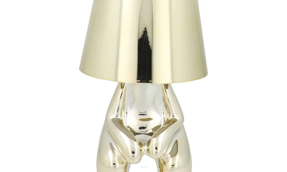 Lampka nocna GOLD MAN Art Deco siedzący (wzór 2) MLTL