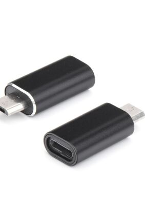 Adapter ładowarki do iPhone Lightning 8-pin do Micro USB czarny