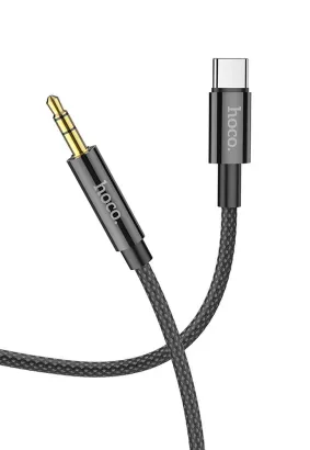 HOCO kabel AUX Audio Jack 3,5mm do Typ C UPA19 1m czarny