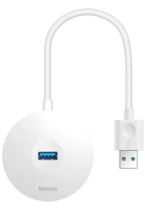 BASEUS HUB adapter przejściówka 4w1 USB do USB3.0 / 3xUSB2.0 CAHUB-F02 biały