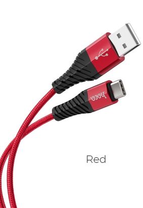 HOCO kabel USB do Typ C Cool power X38 1 metr czerwony
