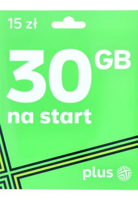 Karta Startowa PLUS Internetowy 15zł / 30GB