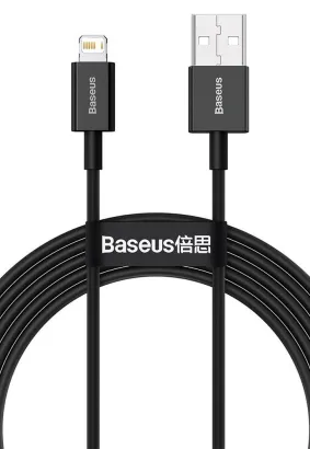 BASEUS kabel USB do Apple Lightning 8-pin 2,4A Superior Series Fast Charging CALYS-C01 2 metr czarny
