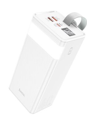 Bateria zewnętrzna ( Powerbank ) HOCO 40 000mAh z latarką + PD22,5W + QC3.0 J86 biały