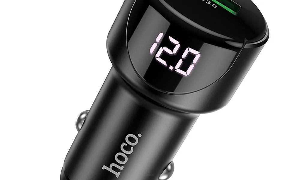 HOCO ładowarka samochodowa USB QC 3.0 + PD20W LED Light road Z42 czarna