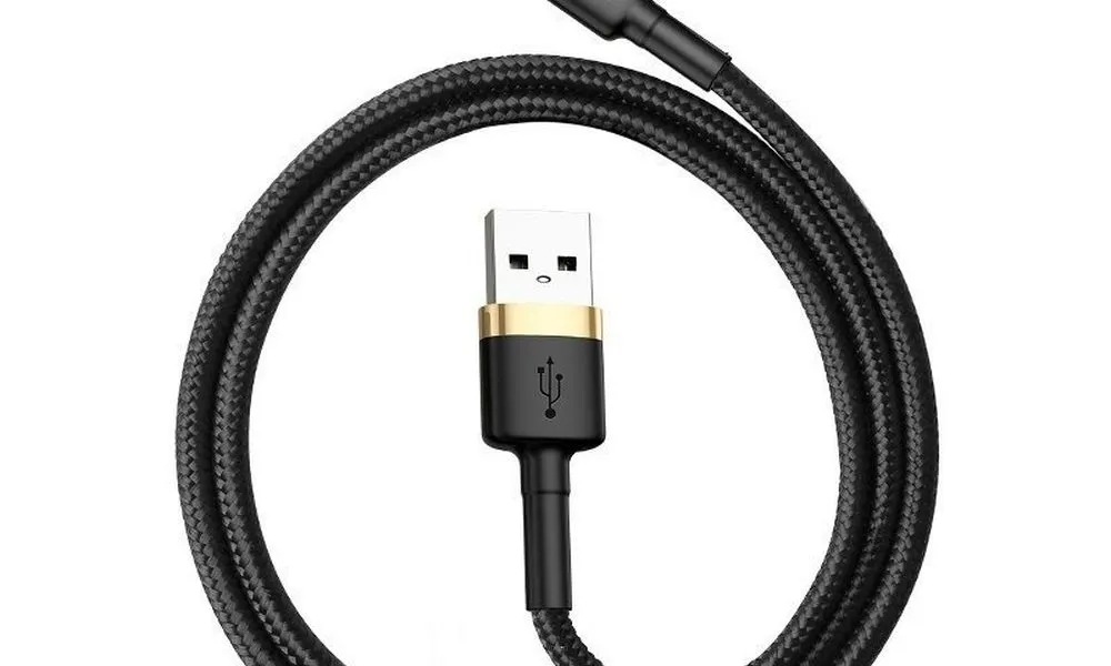 BASEUS kabel USB do Apple Lightning 8-pin 2,4A Cafule CALKLF-BV1 1m złoto-czarny