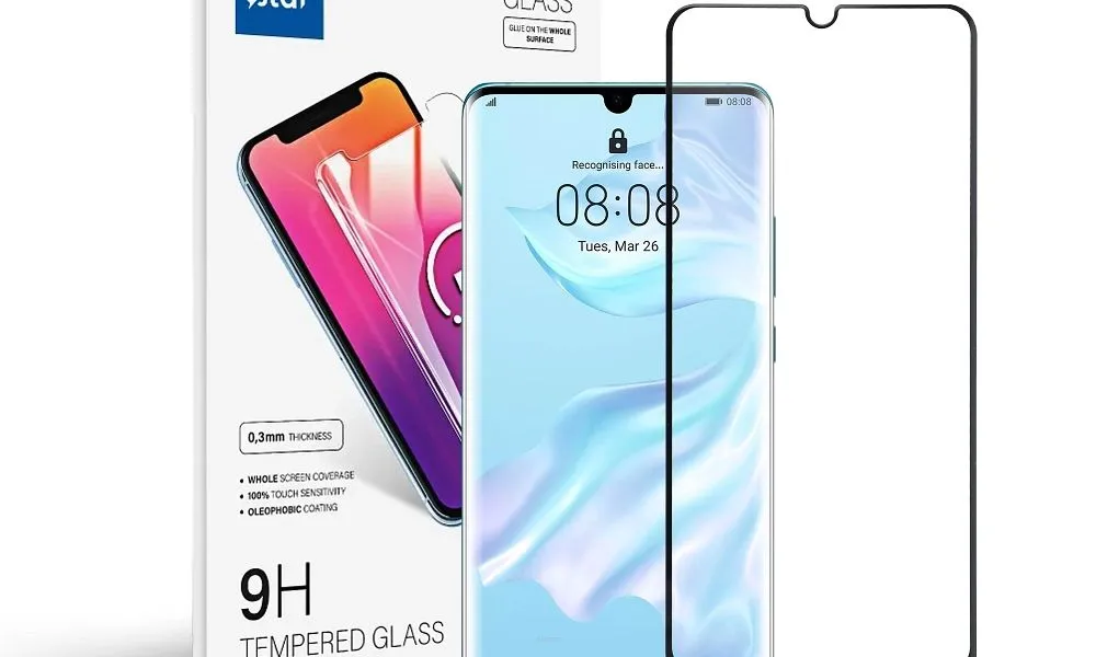 Szkło hartowane Blue Star 5D - do Huawei P30 Pro (full glue/case friendly) - czarny