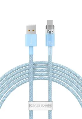 BASEUS kabel USB do Typ C Power Delivery Explorer 100W 2m niebieski CATS010503