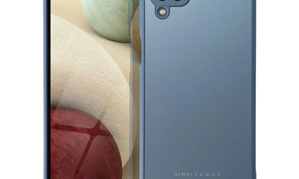 Futerał Roar Matte Glass Case - do Samsung Galaxy A12 niebieski