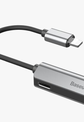 BASEUS adapter L32 Apple - jack 3,5mm srebrny CALL32-0S