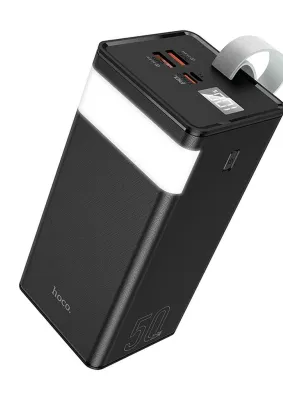 Bateria zewnętrzna ( Powerbank ) HOCO 50 000mAh z latarką + PD22,5W + QC3.0 J86A czarny
