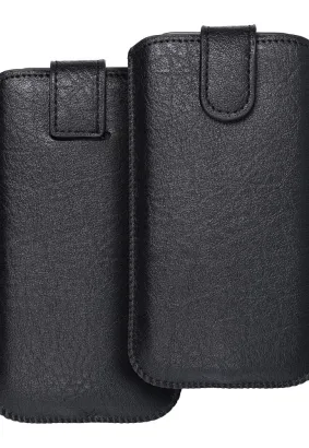 Futerał Skórzany Uniwersalny Slim Kora 2 - do LG K10/ Samsung Grand Prime czarny