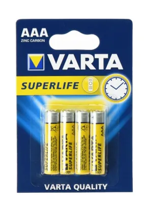Bateria Cynkowa VARTA  R3 (AAA) 4 szt Superlife