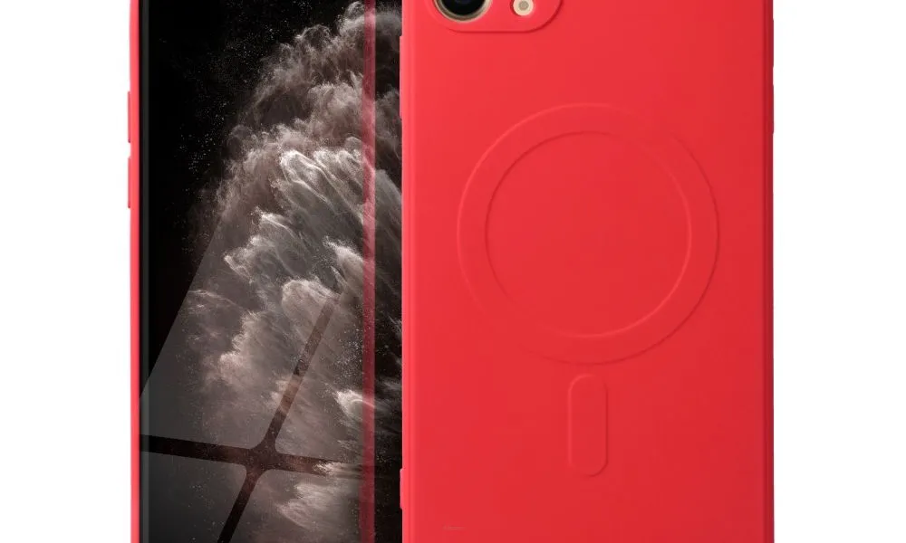 Futerał Silicone Mag Cover kompatybilny z MagSafe do IPHONE 11 PRO MAX czerwony