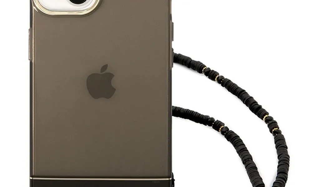 Oryginalne Etui GUESS Hardcase GUHCP14MHGCOHK do iPhone 14 PLUS (IML Electro Cam w. Strap Translucent / czarny)
