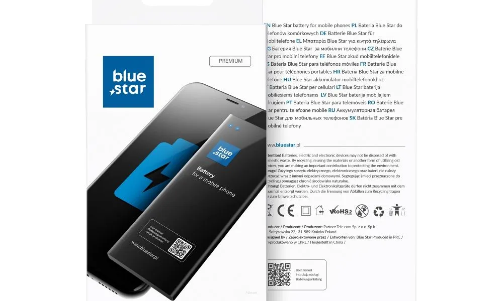 Bateria do Lenovo A536 2000mAh Li-Poly Blue Star PREMIUM