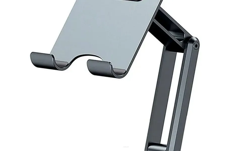 BASEUS składana metalowa podstawka biurkowa pod tablet metalowa Szara BS-HP006