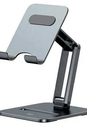 BASEUS składana metalowa podstawka biurkowa pod tablet metalowa Szara BS-HP006