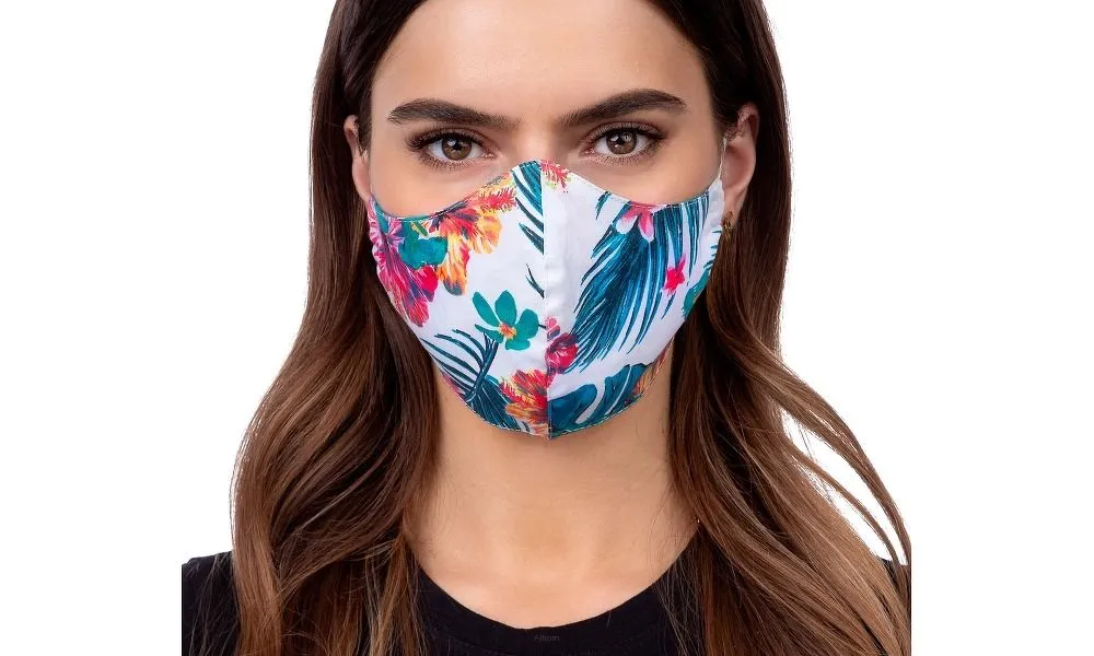 Maska na twarz – profilowana wzór kwiaty