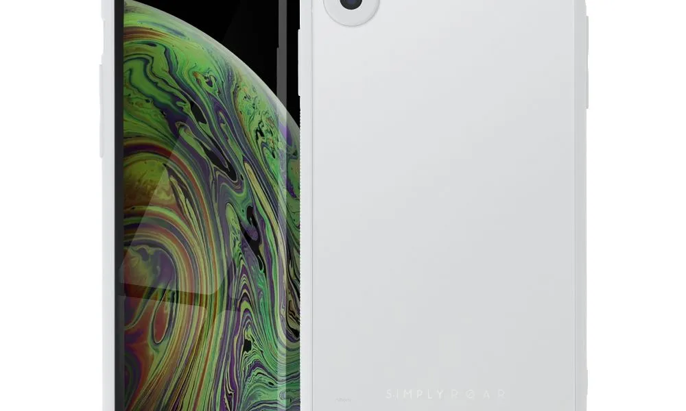 Futerał Roar Matte Glass Case - do iPhone XS stalowy