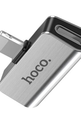 HOCO adapter audio 2w1 do Iphone Lightning 8-pin do  Iphone Lightning 8-pin+ Iphone Lightning 8-pin LS24 (działa mikrofon)