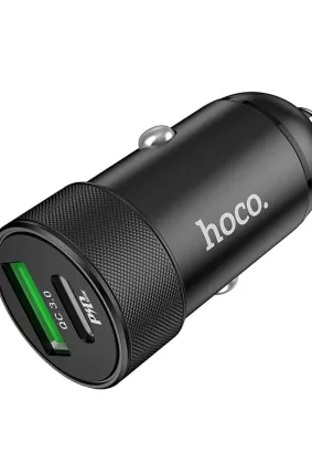 HOCO ładowarka samochodowa Power Delivery PD27W + USB QC3.0 Z32B czarna