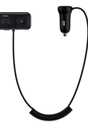 BASEUS Transmiter FM Bluetooth MP3 z ładowarką samochodową + 2x USB 2,1A + AUX + PILOT CCTM-E01